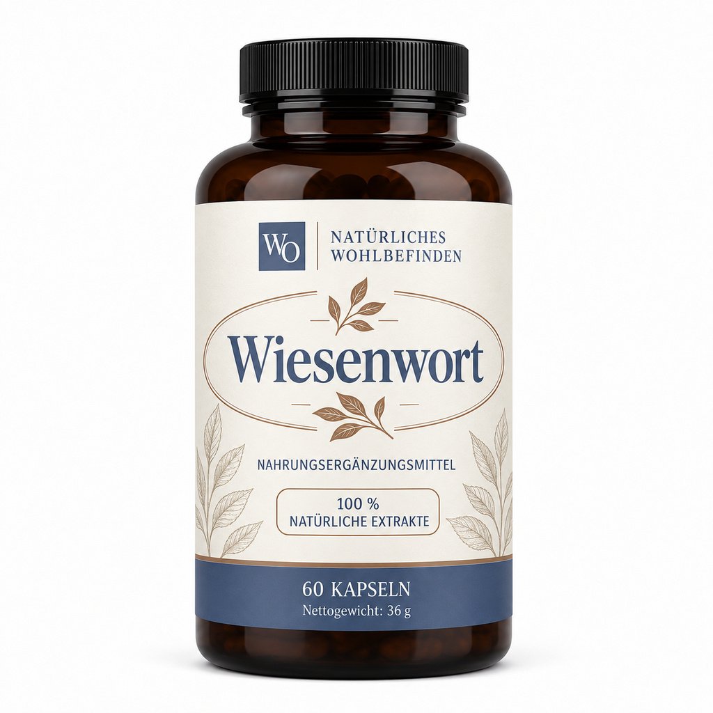 Wiesenwort – Produktverpackung in einer Studioaufnahme